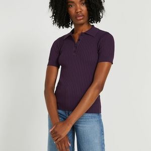 🌺Moving Sale!🪴 Short-Sleeved Polo in Dark Purple